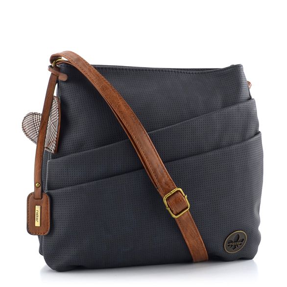 Rieker crossbody kabelka modrá se srdcem H1005-14