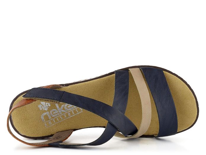 Rieker kombinované sandály Pazifik/Nude/Cayenne V3663-91