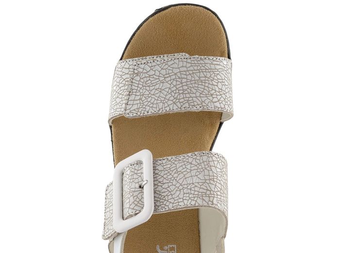 Rieker bílé sandály na klínu 62950-80