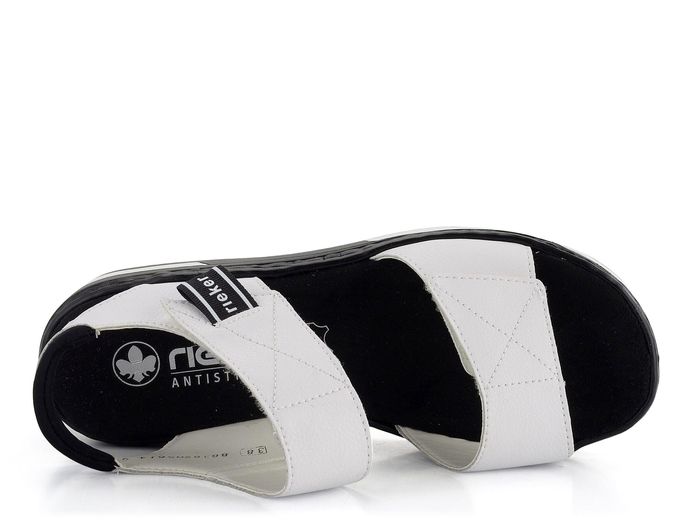 Rieker sportovnější sandály černo-bílé V5920-80