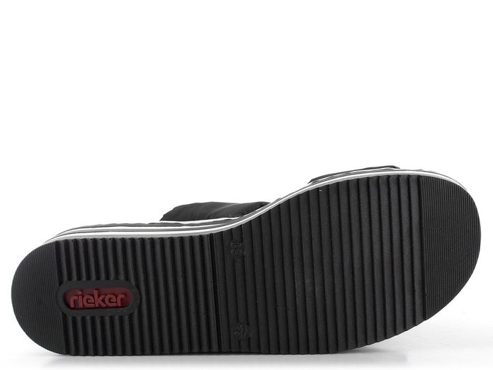 Rieker černé pantofle na klínku V0299-00