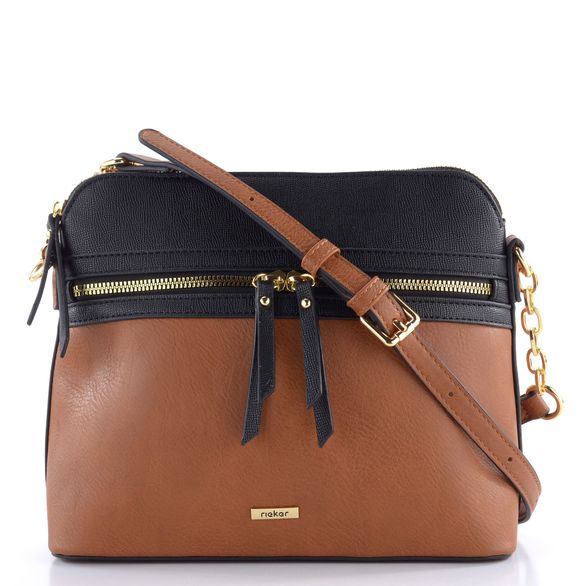 Rieker crossbody kabelka chestnut/schwarz H1652-22