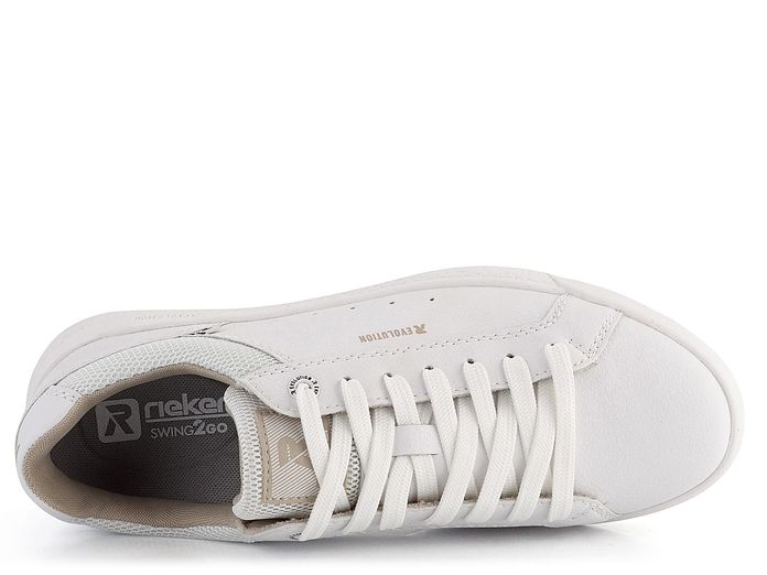Rieker Revolution kožené bílé sneakers tenisky W1100-80
