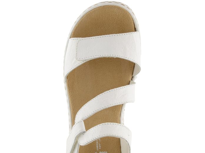 Rieker bílé kožené sandály 659C7-80