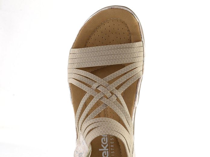 Rieker sandály s gumičkami béžové 64888-60